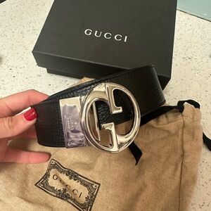 Gucci Reversible GG Buckle Leather Belt – Size 115 / 46